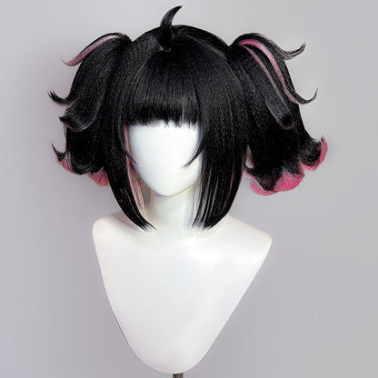 Peluca de cosplay marrón Zhongli de Genshin Impact Halloween