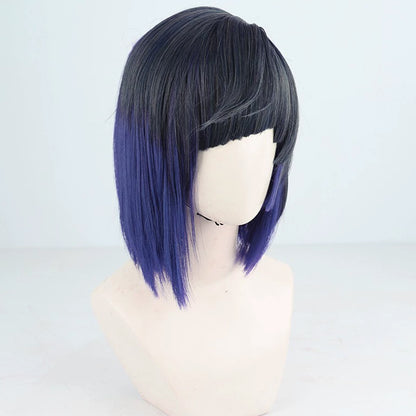 Parrucca Cosplay Genshin Impact Yelan nero viola