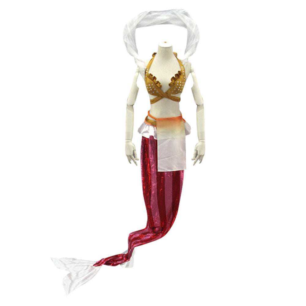 One Piece Shirahoshi Mermaid Princess Mermaid Dress Cosplay Costume