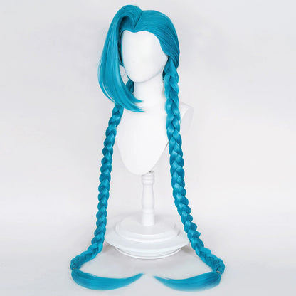 League of Legends LOL Arcane Jinx Halloween Blue Cosplay Wig