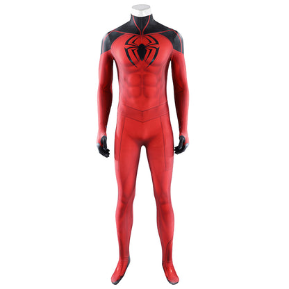 PS5 Marvel Spider-Man Scarlet Spider II Suit Jumpsuit Cosplay Costume