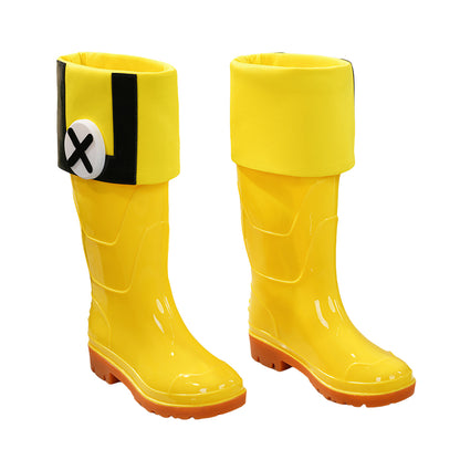Akatsuki Deidara de Naruto Halloween zapatos blancos botas de Cosplay