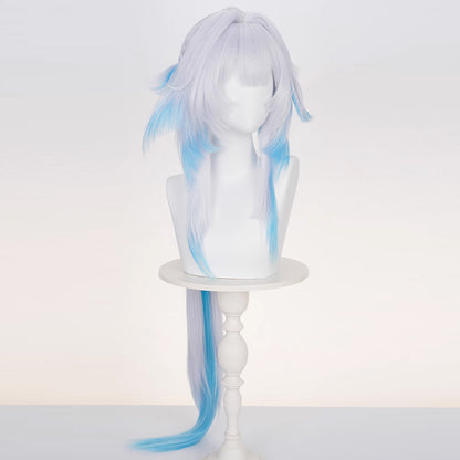 Honkai: Star Rail Cerydra Blue Cosplay Wig