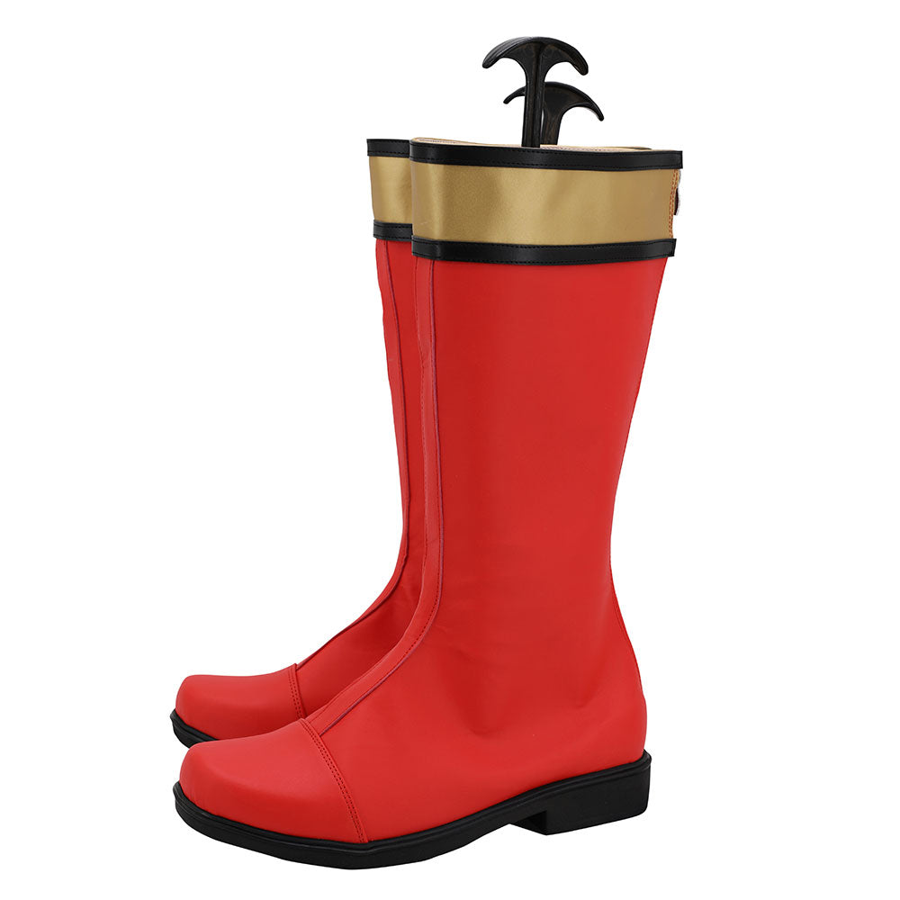 Power Rangers Wild Force Red Wild Force Ranger Red Shoes Cosplay Boots