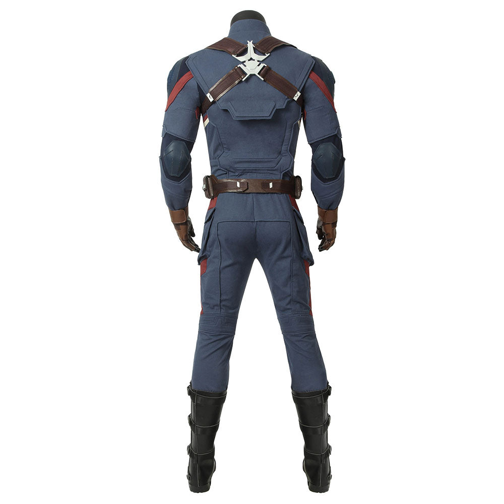 Marvel Avengers: Endgame Steven Rogers Captain America Cosplay Costume-No Shoes