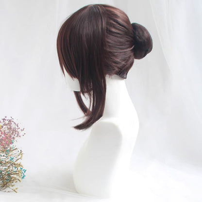 Arataki Itto von Genshin Impact Silber Weiß Rot Cosplay Perücke