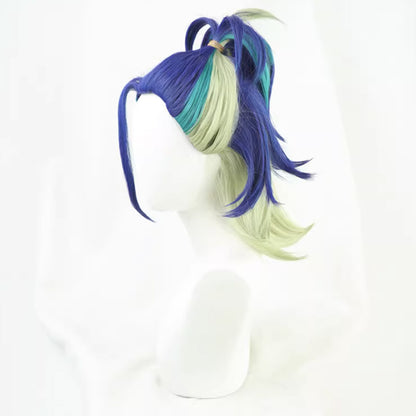 PM PM Legends: Arceus Adaman Blue Green Cosplay Wig