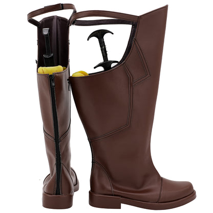 Akatsuki Deidara de Naruto Halloween zapatos blancos botas de Cosplay