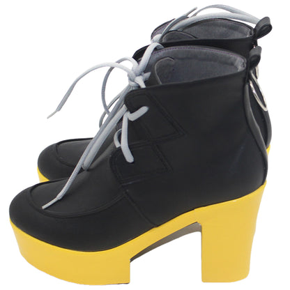 Akatsuki Deidara de Naruto Halloween zapatos blancos botas de Cosplay