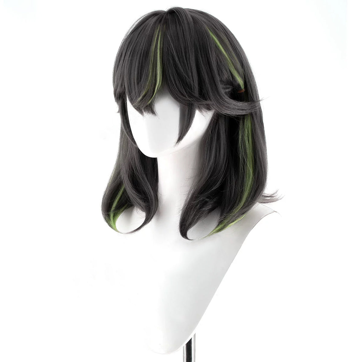 Genshin Impact Yelan Noir Violet Cosplay Perruque