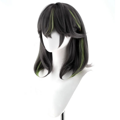 Genshin Impact Yelan Noir Violet Cosplay Perruque