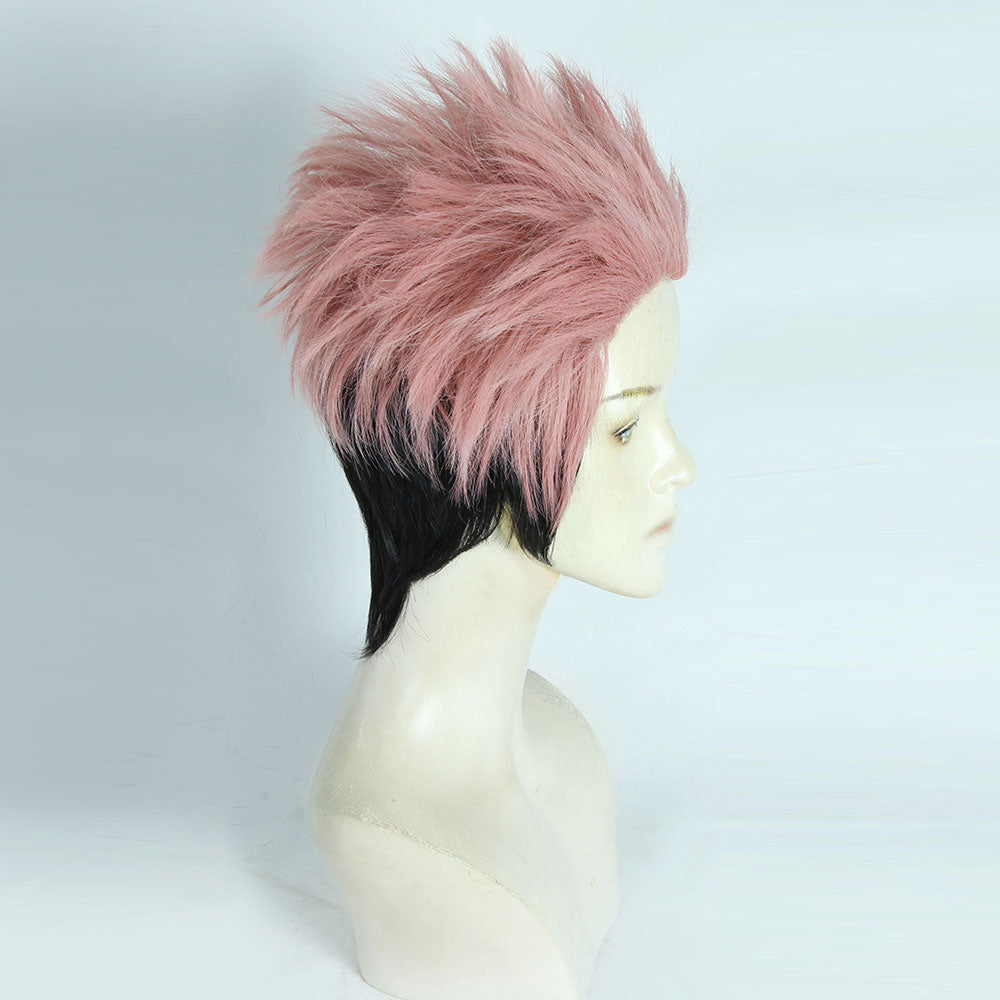 Genshin Impact Yelan Negro Morado Cosplay Peluca