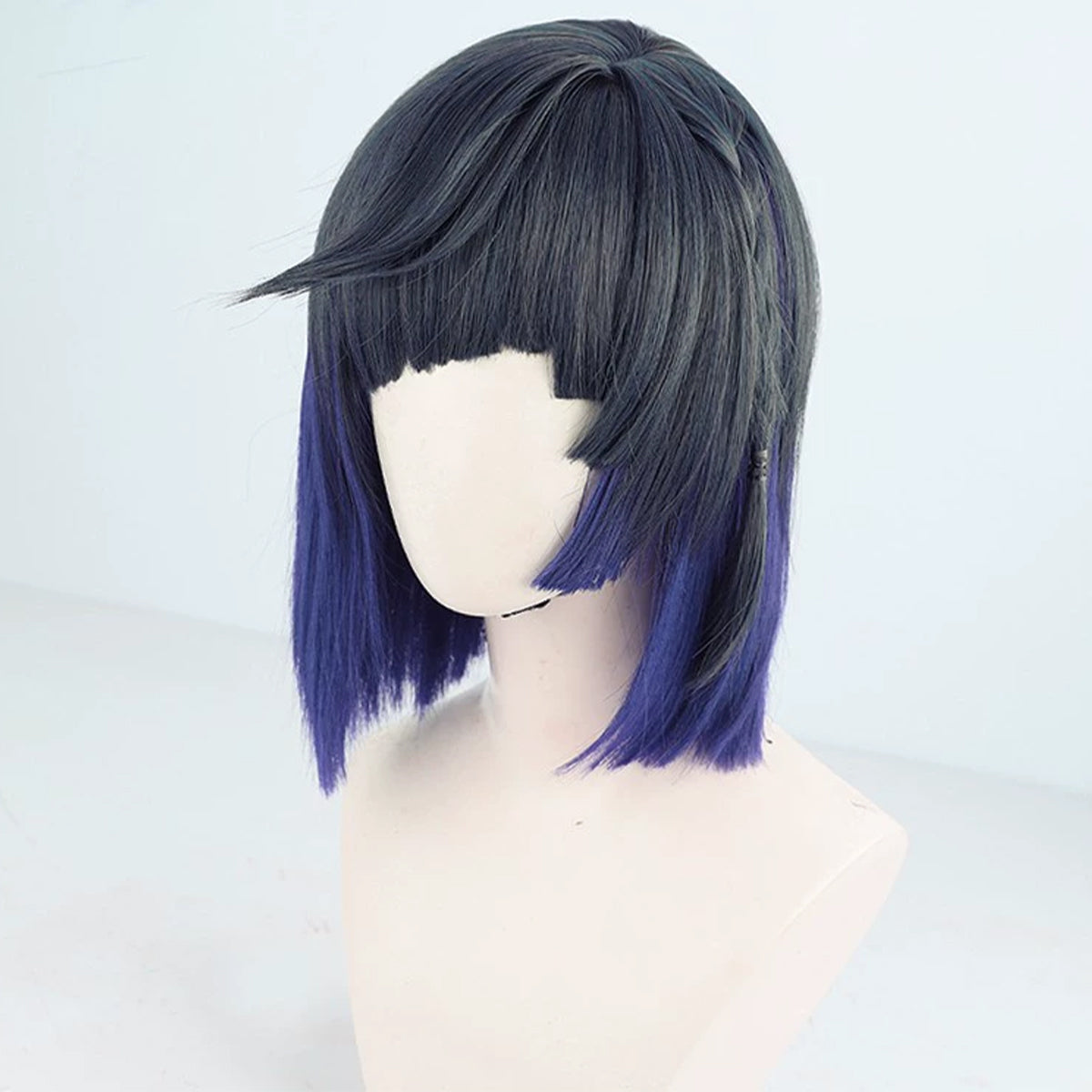 Parrucca Cosplay Genshin Impact Yelan nero viola