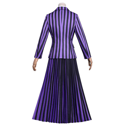 Wednesday Season 2 Agnes DeMille Purple School Uniform Cosplay Costume