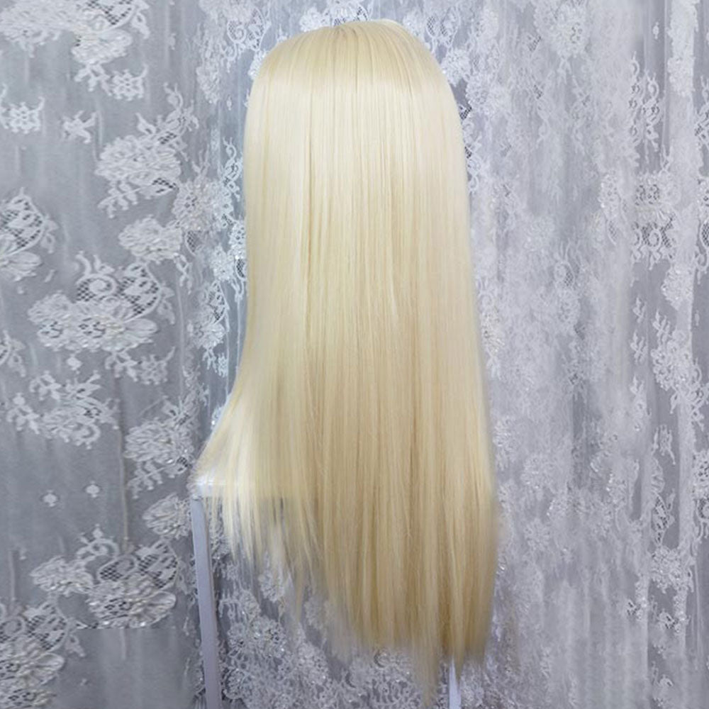 Devil May Cry 5 Trish White Golden Cosplay Wig