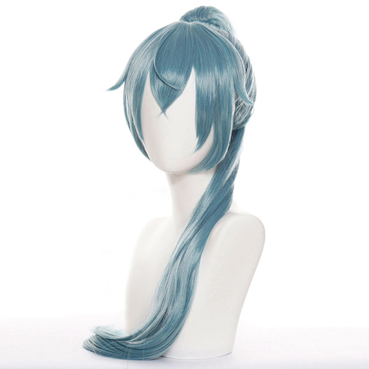 Genshin Impact Yelan Negro Morado Cosplay Peluca