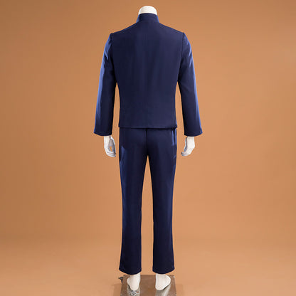 Jujitsu Fight Gojo satoru Deep Blue Cosplay Costume