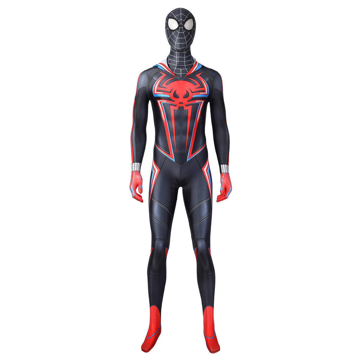 PS5 Marvel 2021 Spider-Man: Miles Morales 2099 Suit Zentai Jumpsuit Cosplay Costume