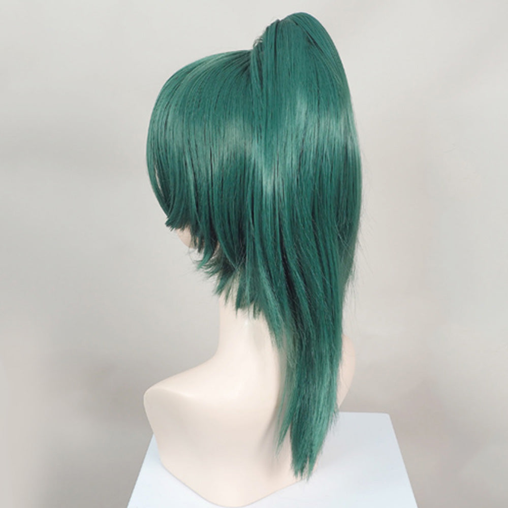 Genshin Impact Yelan Negro Morado Cosplay Peluca