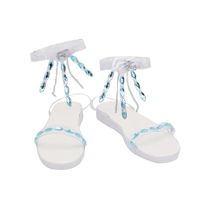 Frozen 2 Elsa Blue Cosplay Shoes
