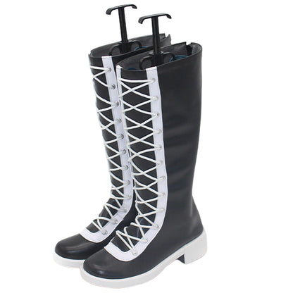 Genshin Impact Paimon blanco rosa zapatos Cosplay botas