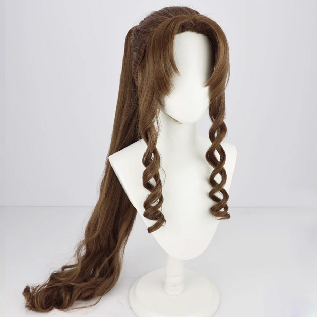 Final Fantasy VII Remake Aerith Gainsborough Brown Cosplay Wig