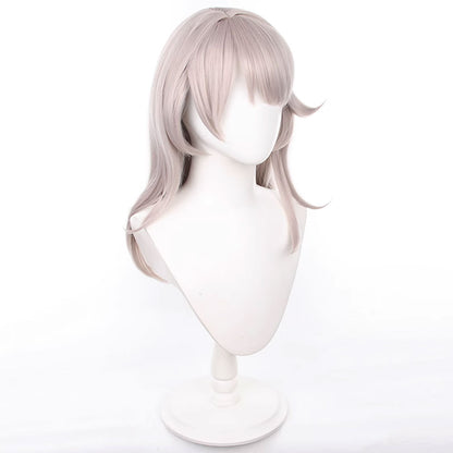Genshin Impact Childhood Lynette Light Grey Cosplay Wig