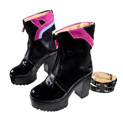 Akatsuki Deidara de Naruto Halloween zapatos blancos botas de Cosplay