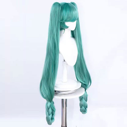 Vocaloid 2021 Snow Miku Hatsune Miku Halloween azul Cosplay peluca