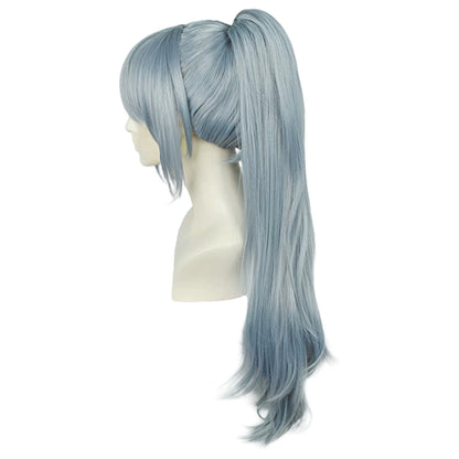 Genshin Impact Yelan Noir Violet Cosplay Perruque