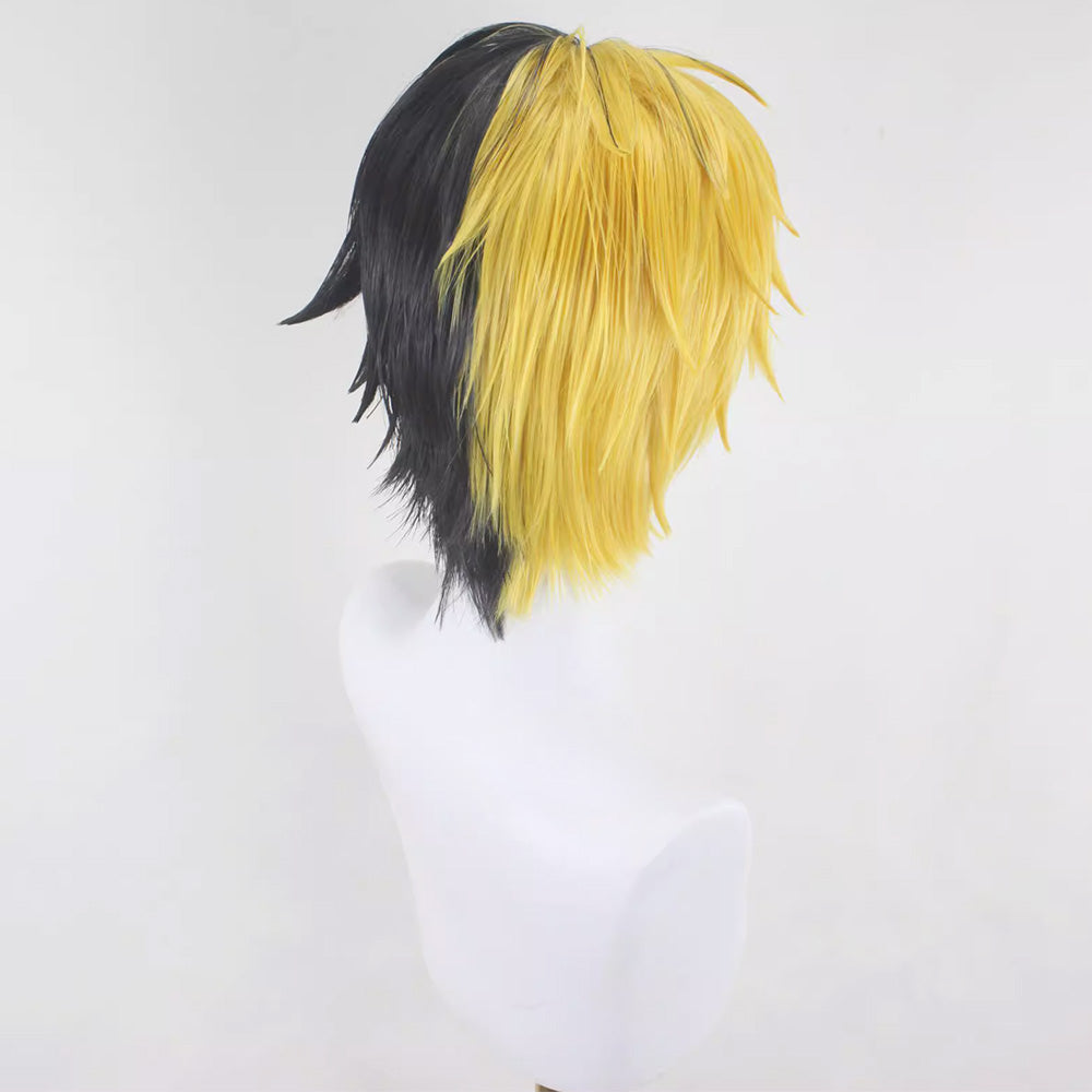 Mashle: Magic and Muscles Rayne Ames Black Yellow Cosplay Wig