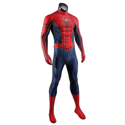 Marvel 2002 Movie Spider-Man Peter Parker Tobey Maguire Premium Edtion Cosplay Costume