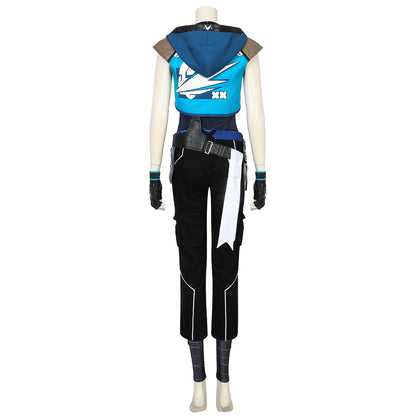 Valorant Jett Blue Cosplay Costume