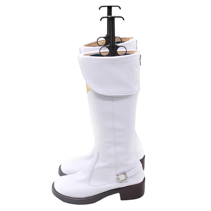 Akatsuki Deidara de Naruto Halloween zapatos blancos botas de Cosplay