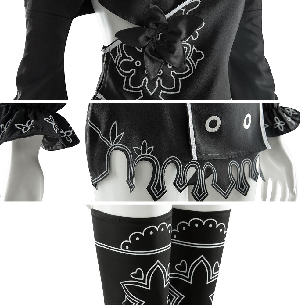 NieR: Automata 2B YoRHa Nr. 2 Typ B Halloween-Cosplay-Kostüm