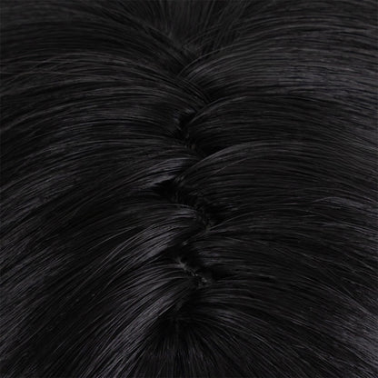 Genshin Impact Yelan schwarz lila Cosplay Perücke