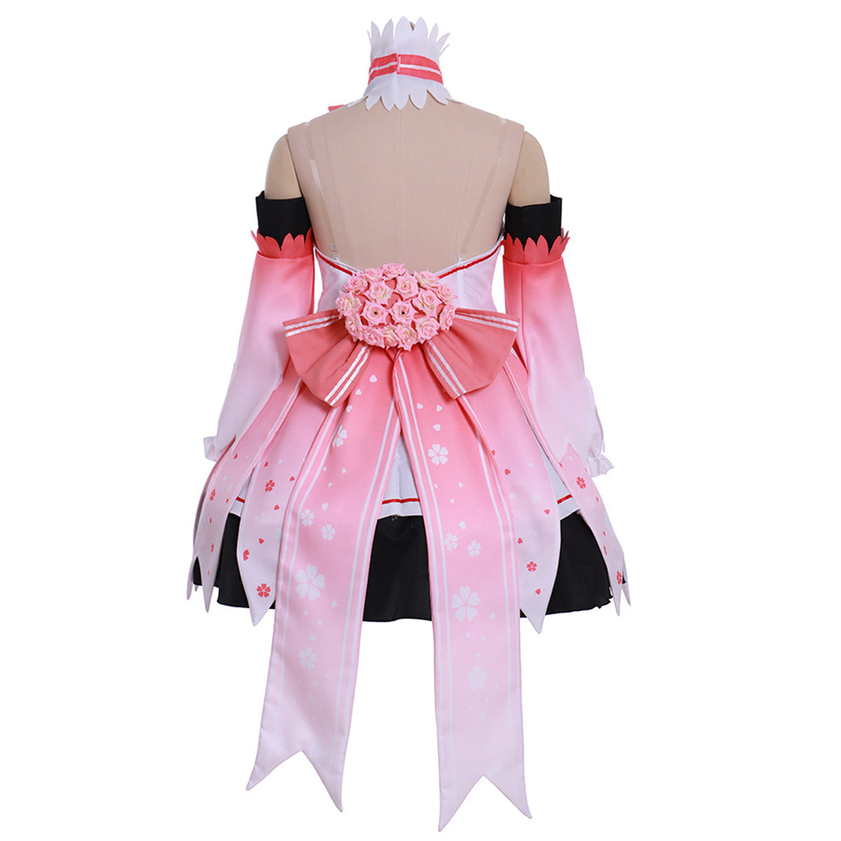 Vocaloid Hatsune Miku Sakura Miku Rosa Kleid Cosplay Kostüm
