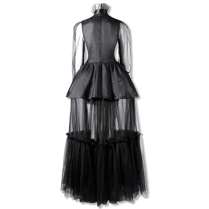 Wednesday Season 2 Wednesday Black Dance Mesh Dress Cosplay Costume