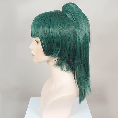 Genshin Impact Yelan Negro Morado Cosplay Peluca