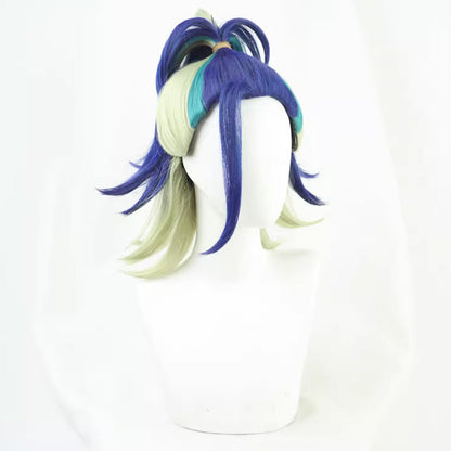 PM PM Legends: Arceus Adaman Blue Green Cosplay Wig