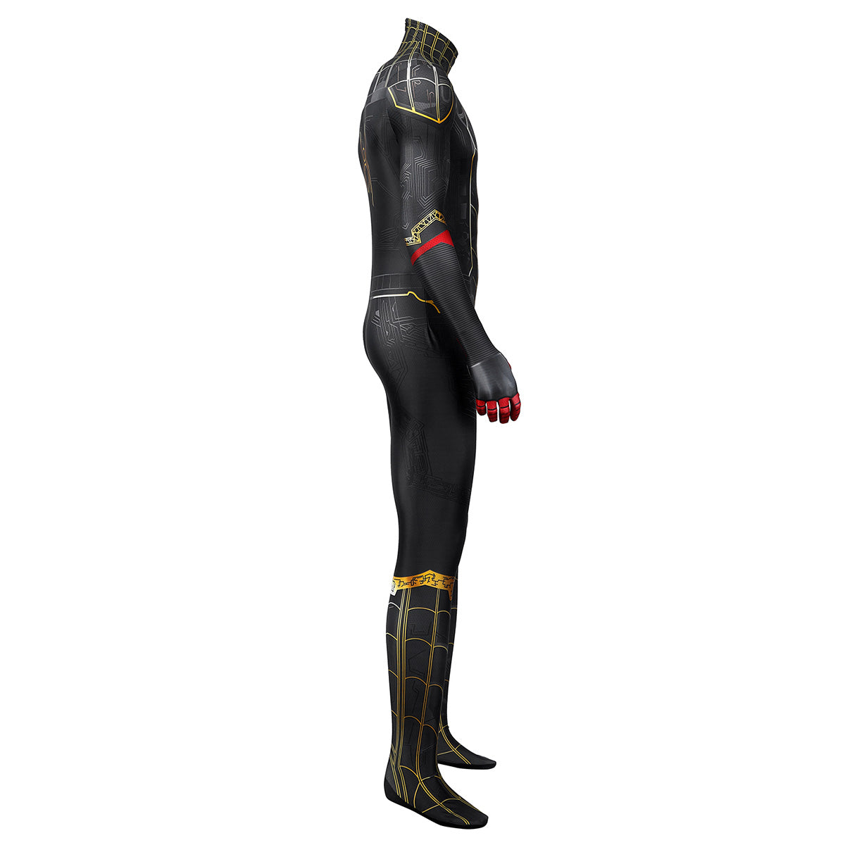 Marvel Spider-Man 3 No Way Home Spider Man 3 Peter Parker Black and Gold Suit Jumpsuit Zentai Halloween Cosplay Costume