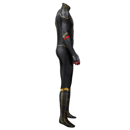 Marvel Spider-Man 3 No Way Home Spider Man 3 Peter Parker Black and Gold Suit Jumpsuit Zentai Halloween Cosplay Costume