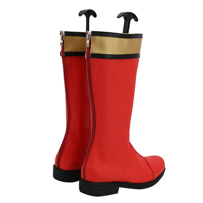 Power Rangers Wild Force Red Wild Force Ranger Red Shoes Cosplay Boots