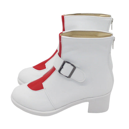 Akatsuki Deidara de Naruto Halloween zapatos blancos botas de Cosplay