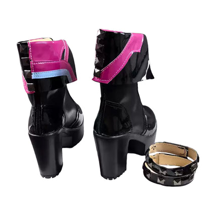 Akatsuki Deidara de Naruto Halloween zapatos blancos botas de Cosplay