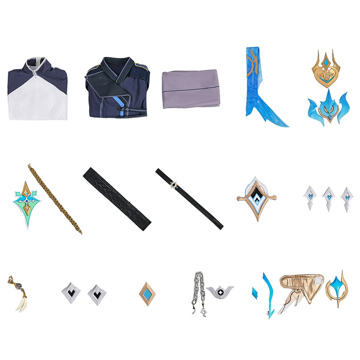 Genshin Impact Aether Snezhnaya Outfit Cosplay Costume