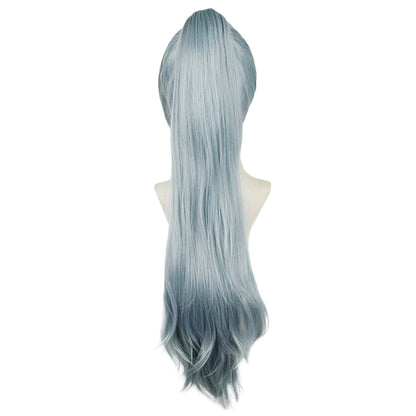 Genshin Impact Yelan Noir Violet Cosplay Perruque