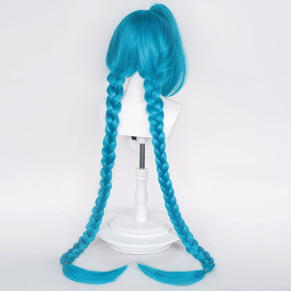 League of Legends LOL Arcane Jinx Halloween Blue Cosplay Wig