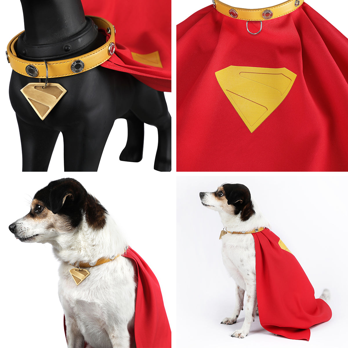 Superdog Legacy Clark Kent Krypto Cosplay Animal Cloak Cape – Dog Pet Cat Clothing, Red