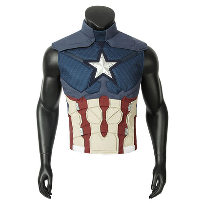 Marvel Avengers: Endgame Steven Rogers Captain America Cosplay Costume-No Shoes